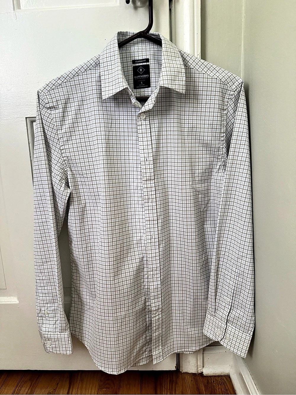 NWOT Bluffworks Zenith Checkered Button Down Size Small Like New, S Classic fit